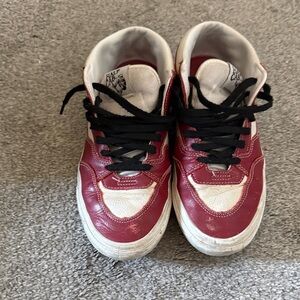 Vans Red and White Athletic Shoes